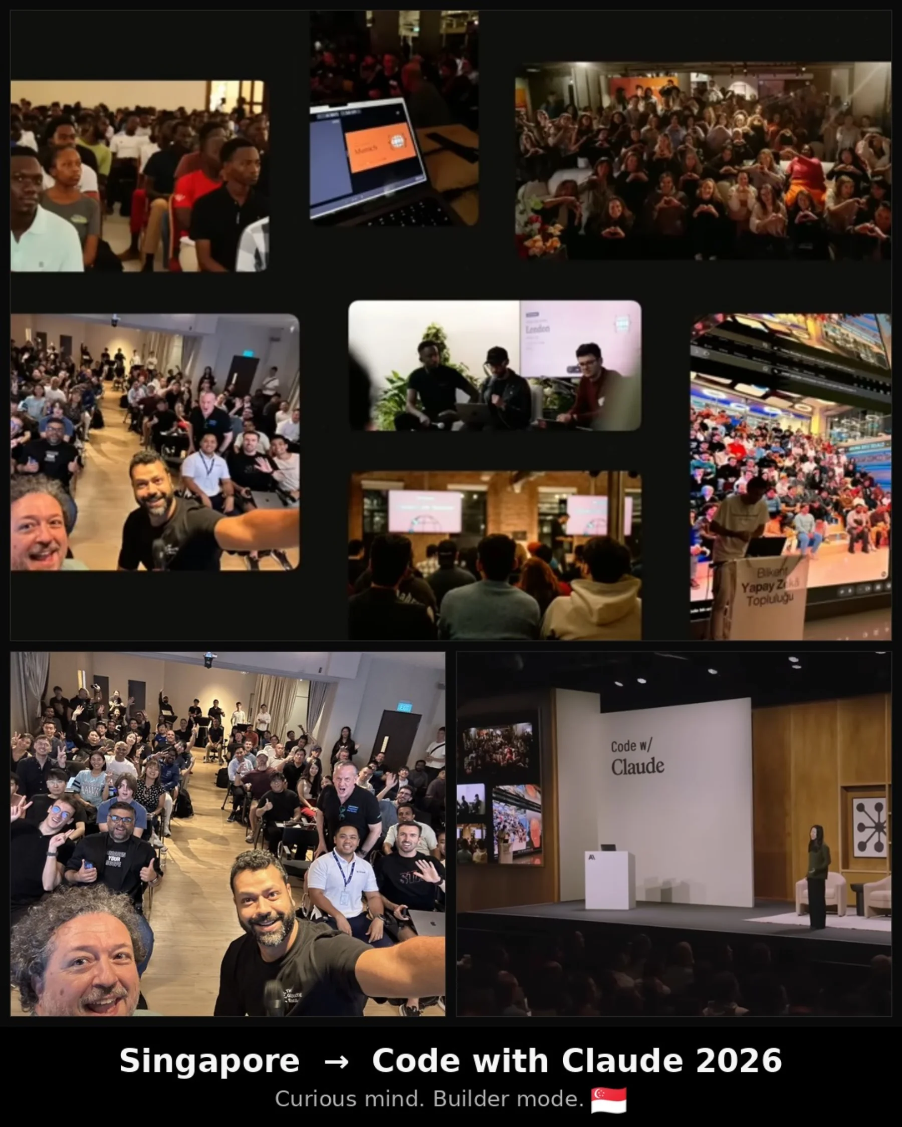 Collage from Code with Claude 2026 in Singapore