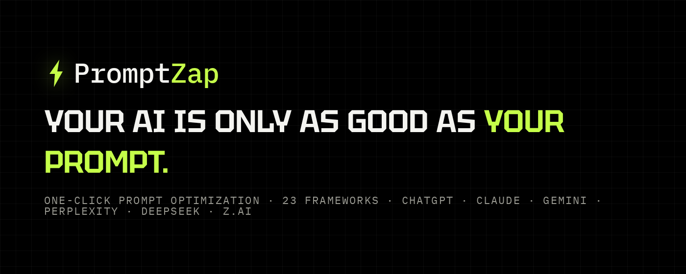 PromptZap product banner