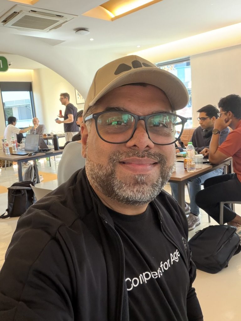 Tanveer Riaz at the hackathon build floor