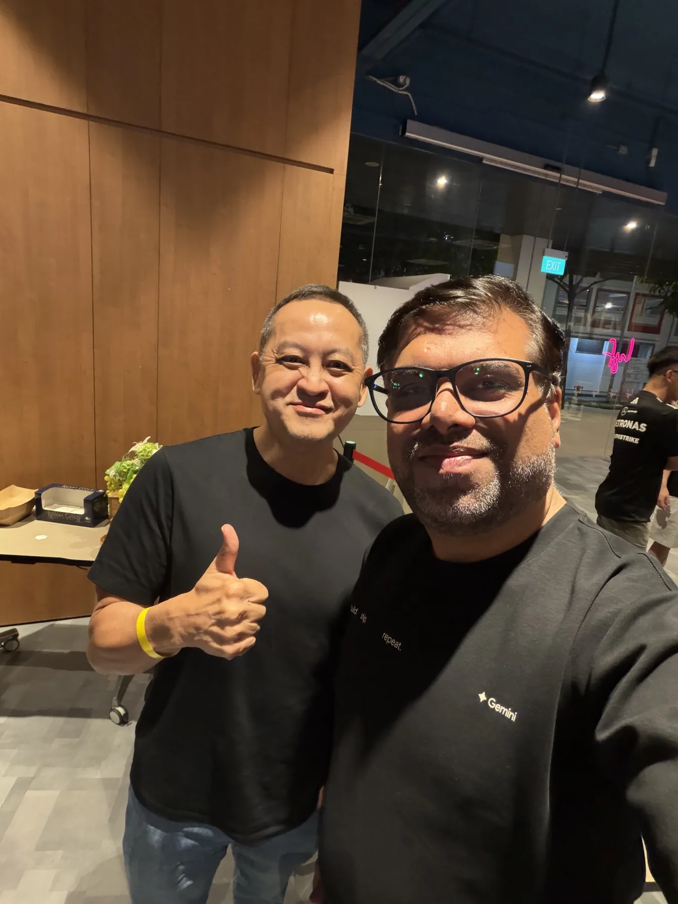 Benny and Tanveer Riaz together at the ChatGPT Sites Hackathon